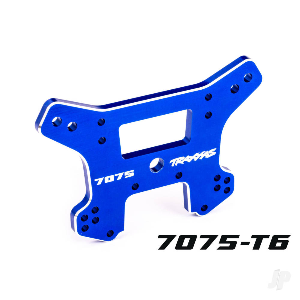 Traxxas Shock tower, front, 7075-T6 aluminium (Blue-anodised) (fits Sledge)