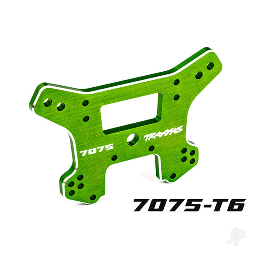 Traxxas Shock tower, front, 7075-T6 aluminium (Green-anodised) (fits Sledge)
