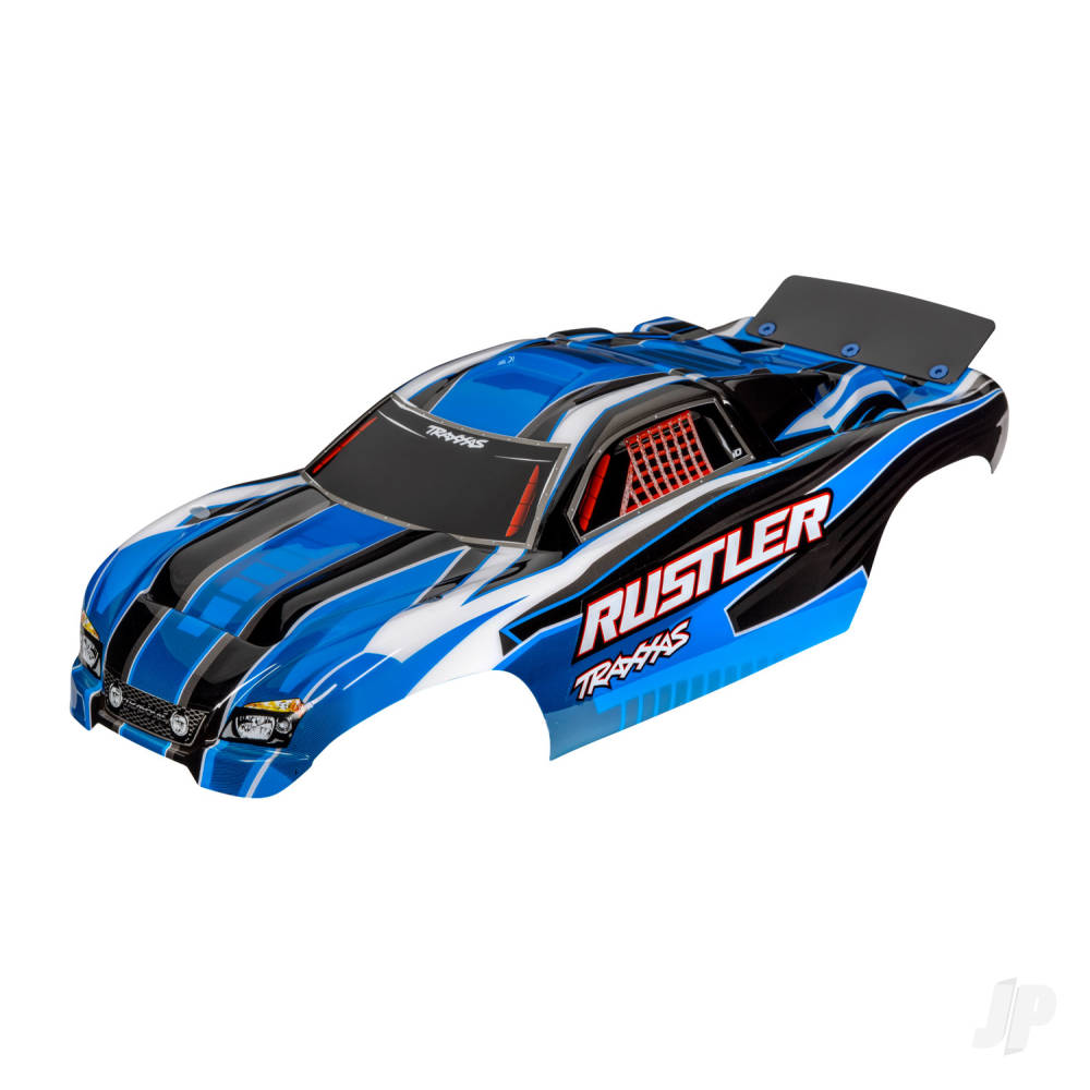 Traxxas Body, Rustler (also fits Rustler VXL), Blue (painted, decals applied, assembled with wing)