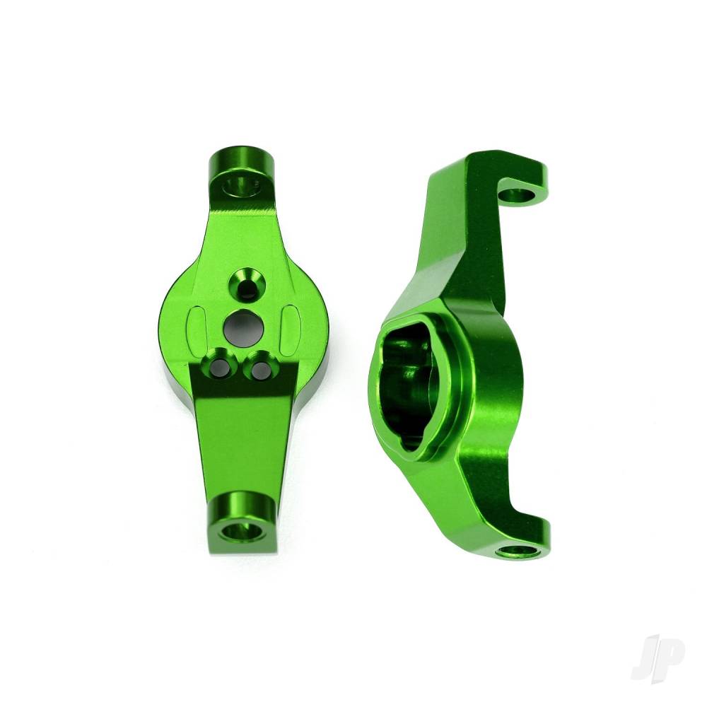Traxxas Caster blocks, 6061-T6 aluminium (Green-anodised), left and right