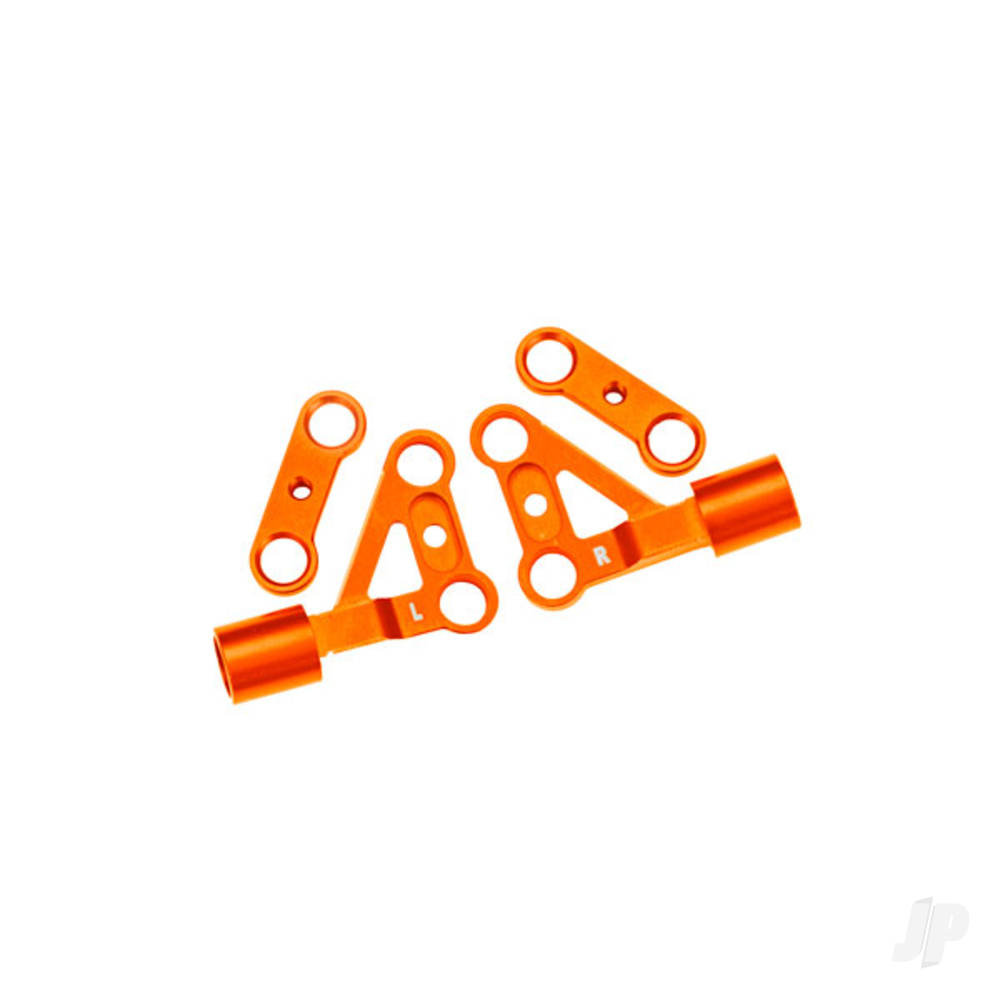 Traxxas Suspension arms, upper, front, 6061-T6 aluminium (Orange-anodised) (left & right) / 2.5x5mm BCS (with threadlock) (2 pcs)