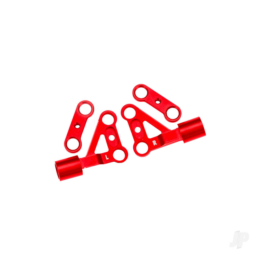 Traxxas Suspenion arms, upper, front, 6061-T6 aluminium (Red-anodised) (left & right) / 2.5x5mm BCS (with threadlock) (2 pcs)