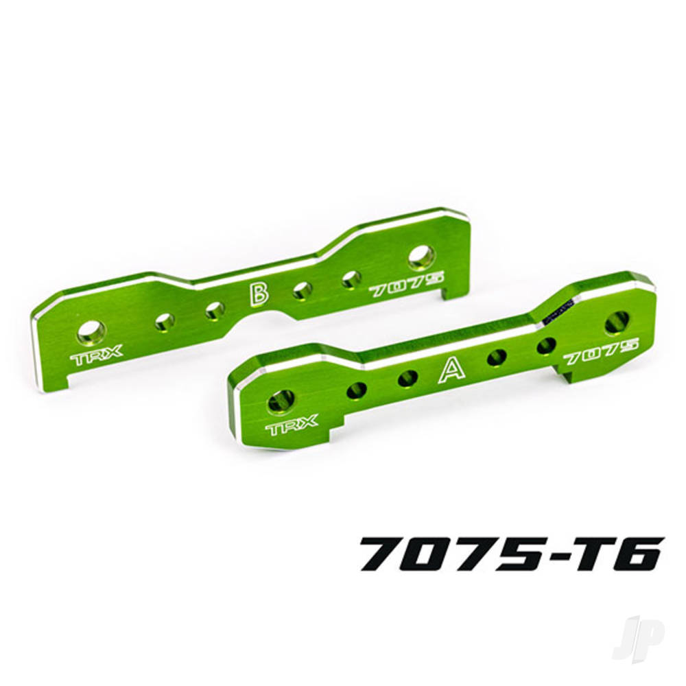 Traxxas Tie bars, front, 7075-T6 aluminium (Green-anodised) (fits Sledge)