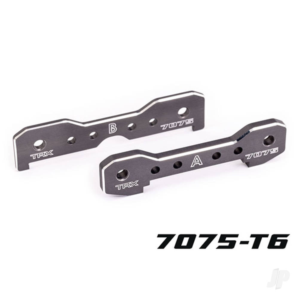 Traxxas Tie bars, front, 7075-T6 aluminium (Dark Titanium-anodised) (fits Sledge)