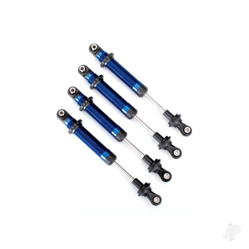 traxxas-shocks-gts-aluminium-blue-anodised-assembled-without-springs-4-pcs-for-use-with-8140x-trx-4-long-arm-lift-kit