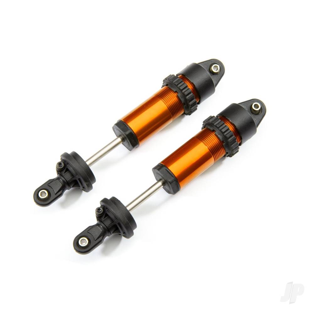 Traxxas Shocks, GT-Maxx, aluminium (Orange-anodised) (fully assembled w/o springs) (2)