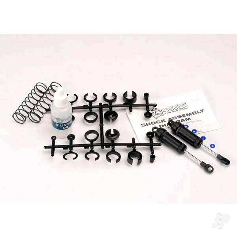 Traxxas Ultra shocks (Black) (Long) (complete with spring pre-load spacers & springs) (Front) (2 pcs)