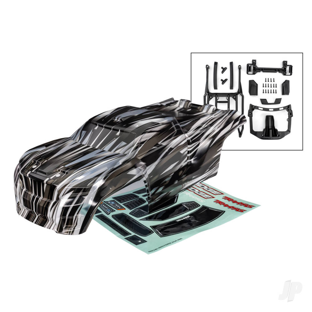 Traxxas Body, Sledge, ProGraphix (graphics are printed, requires paint & final colour application)/ body mounts (front & rear)/ body support/ decal sheet