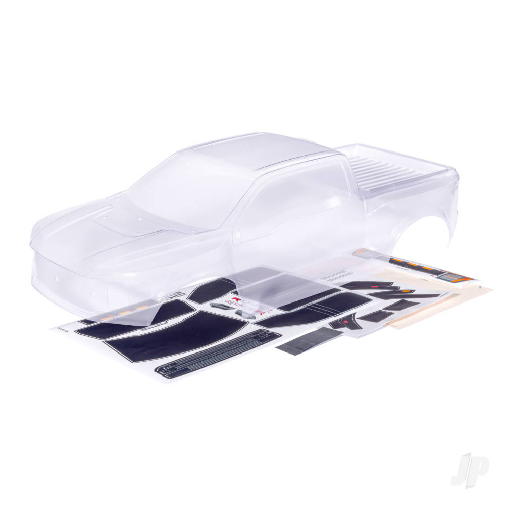 Traxxas Body, Ford Raptor R (Clear, requires painting)/ window masks/ decal sheets