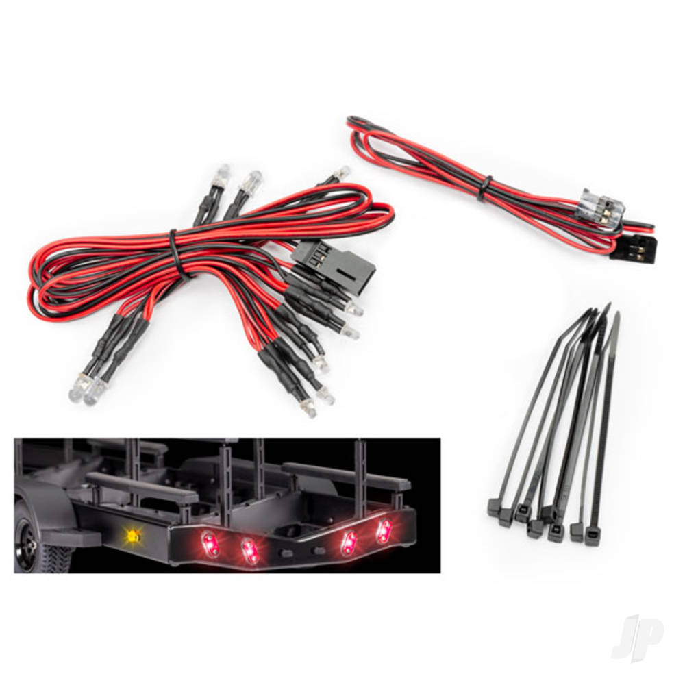 Traxxas Wire harness, LED lights/ zip ties (10)/ zip tie mounts (4) (fits #10350 & 10650 boat trailers)