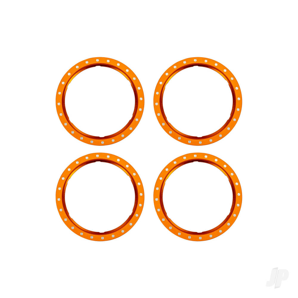 Traxxas Beadlock rings, orange (machined aluminium) (4)