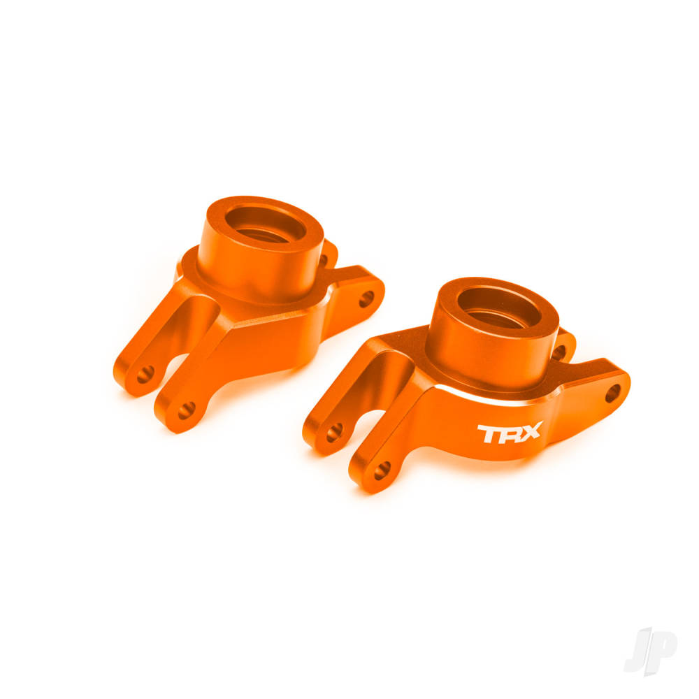 Traxxas Carriers, stub axle (orange-anodised 6061-T6 aluminium) (rear) (left & right)