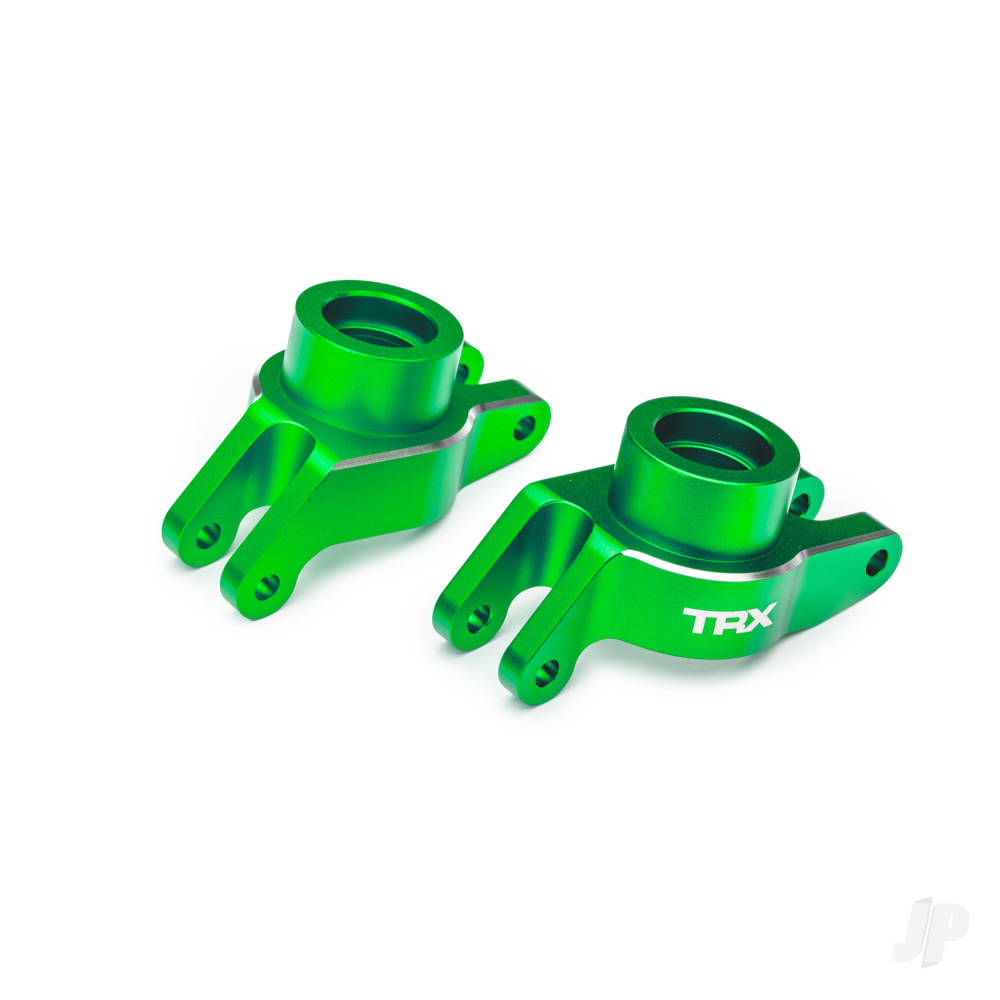 Traxxas Carriers, stub axle (green-anodised 6061-T6 aluminium) (rear) (left & right)
