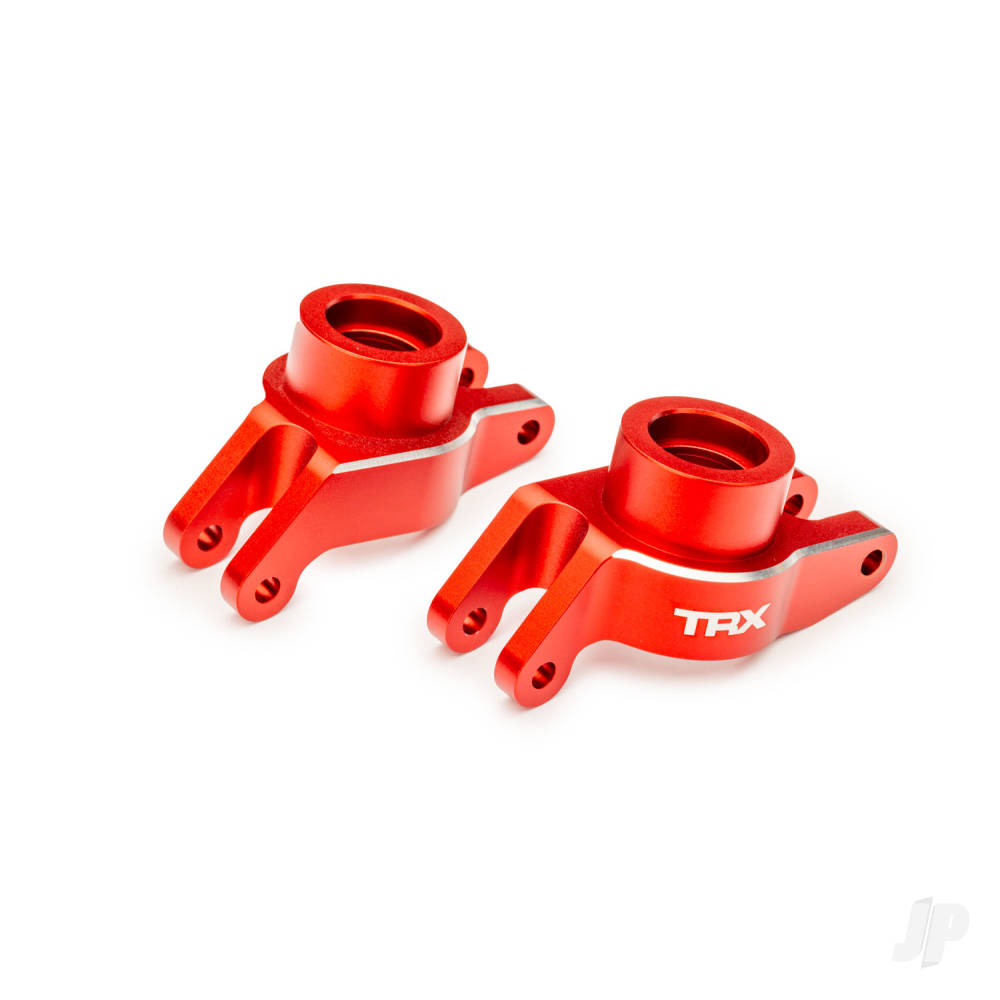 Traxxas Carriers, stub axle (red-anodised 6061-T6 aluminium) (rear) (left & right)