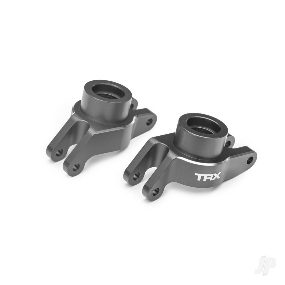 Traxxas Carriers, stub axle (grey-anodised 6061-T6 aluminium) (rear) (left & right)