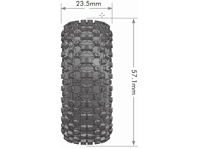 Louise RC CR-Uphill 1/18 1/24 Front/ Rear 1.0 in Crawler Tyre/Wheels (2)-2
