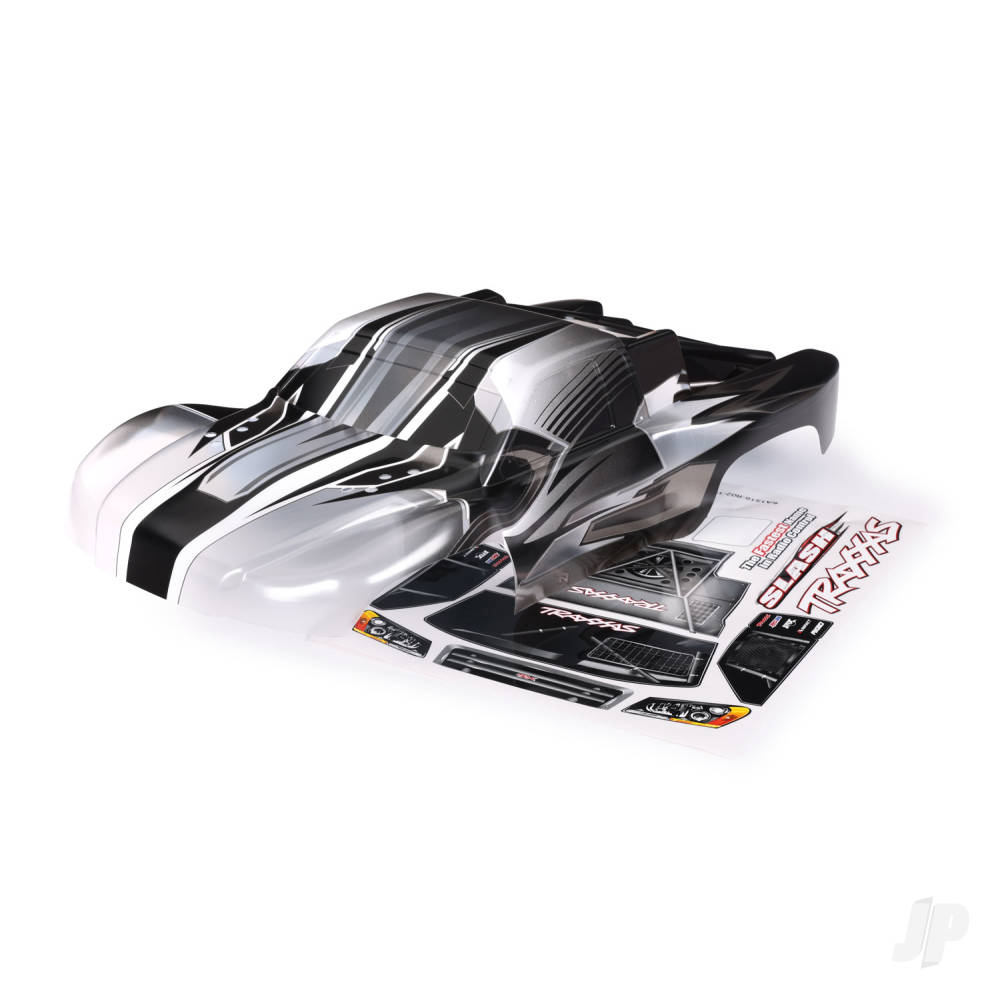 Traxxas Body, Slash 2WD, ProGraphix (also fits Slash VXL & Slash 4X4) (graphics are printed, requires paint & final colour application)/ decal sheet