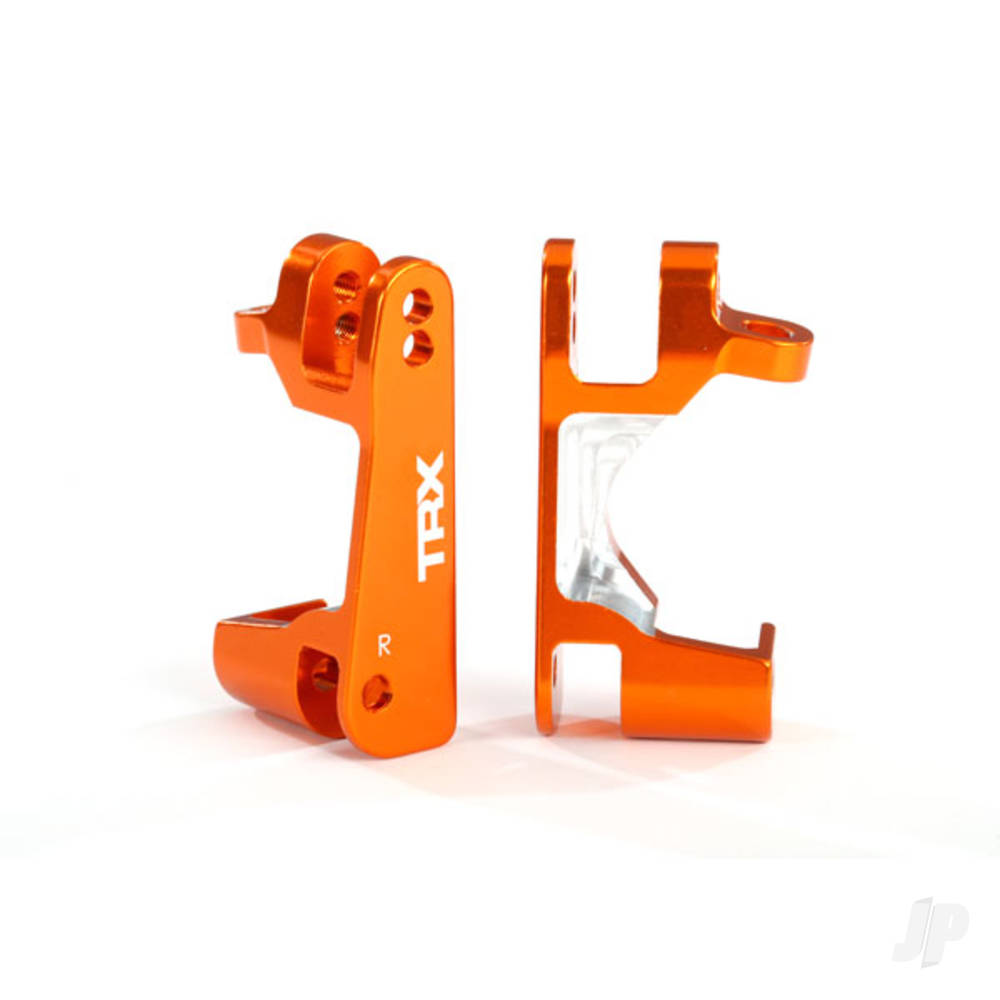 Traxxas Caster blocks (C-Hubs), 6061-T6 aluminium (Orange-anodised) (left & right)