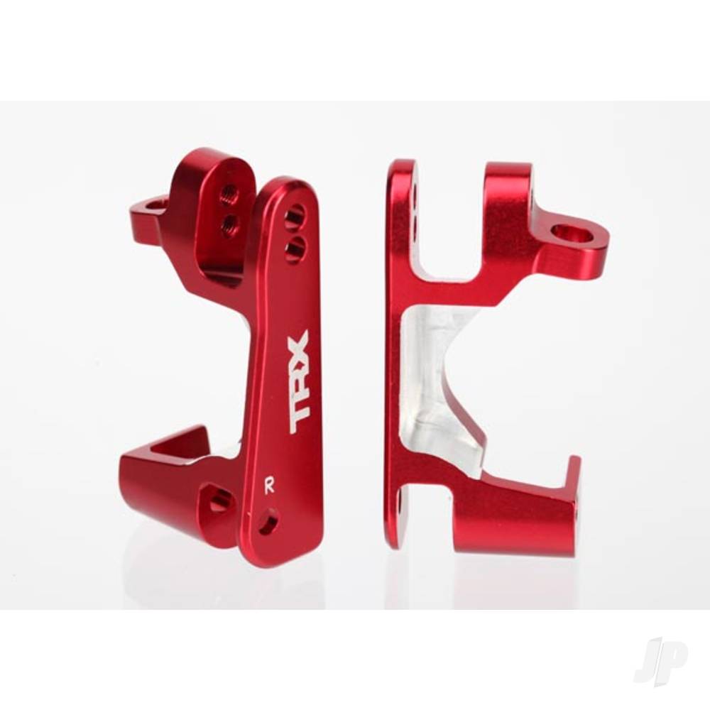 Traxxas Caster blocks (C-Hubs), 6061-T6 aluminium (Red-anodised) (left & right)
