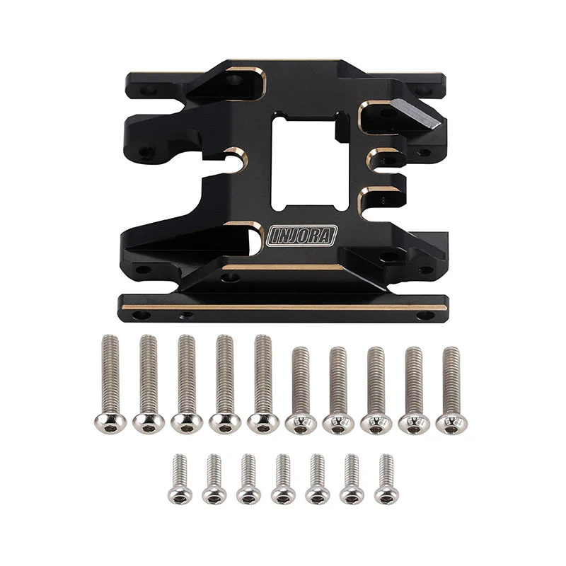 injora-53g-pcs-brass-skid-plate-transmission-mount-for-1-18-trx4m-4m-67blk