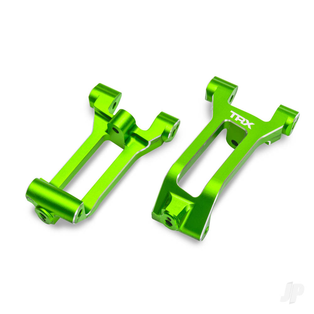 Traxxas Caster blocks (c-hubs), 6061-T6 aluminium (green-anodised), left & right, 3x8mm BCS (with threadlock) (6)