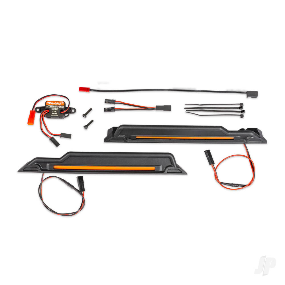 Traxxas LED light kit, orange, complete (underbody) (includes 3-volt accessory power supply, power harnesses & mounting hardware)