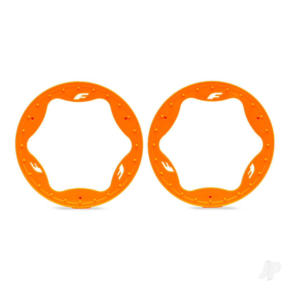 Traxxas Beadlock rings, rear, orange (4.3
