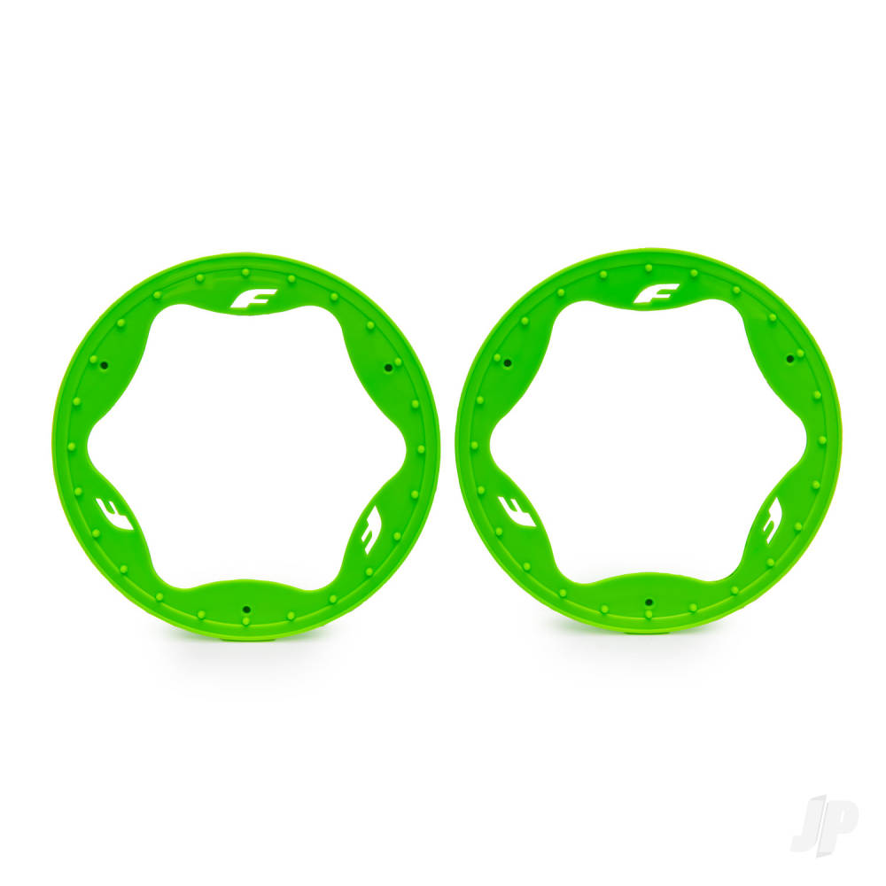 Traxxas Beadlock rings, rear, green (4.3