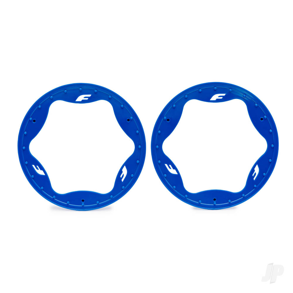 Traxxas Beadlock rings, rear, blue (4.3