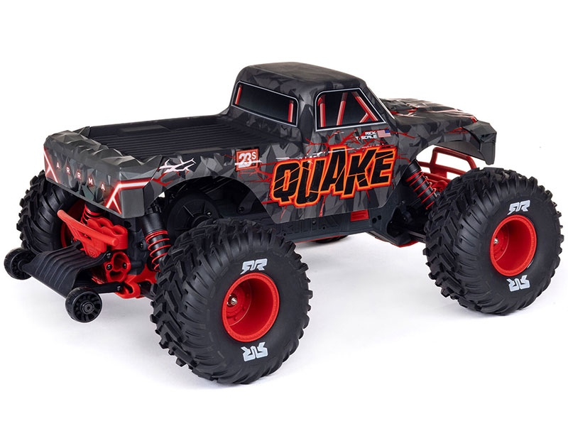 Arrma 1/10 QUAKE 223S DSC 2WD RTR Brushless Monster Truck, Red-5