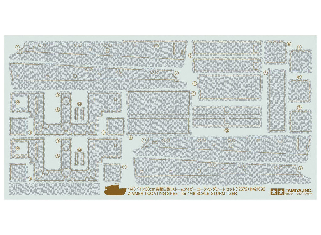 Tamiya 1/48 Sturmtiger Zimmerit Coating Sheet