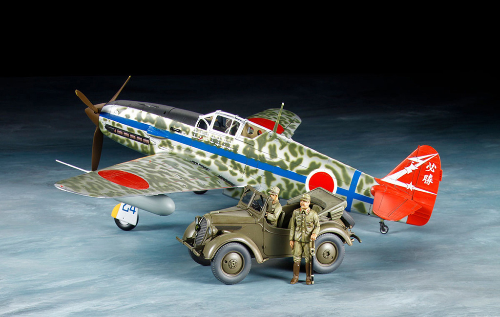 Tamiya 1/48 Kawasaki Ki-61-Id Hein Aircraft & 4x4 Kurogane Vehicle Set