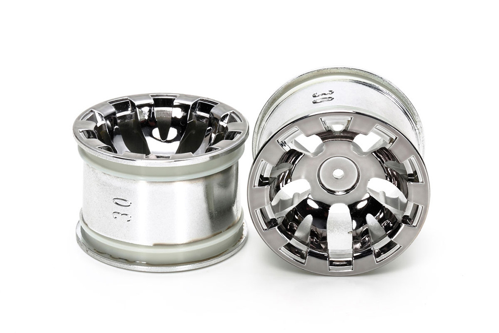 Tamiya RC REAR CHROME PLATED WHEELS