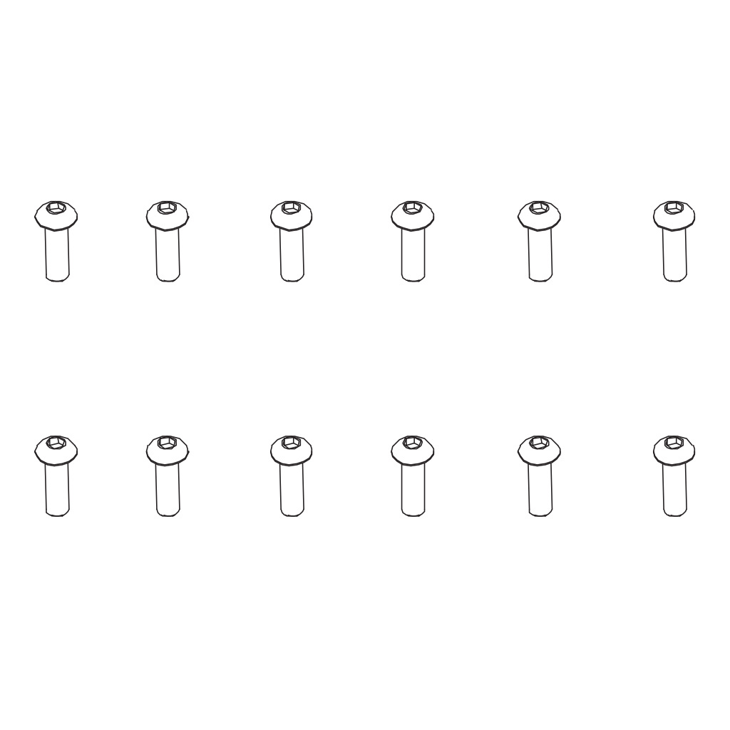 PD Racing B head hex screw HM3*10   12pcs