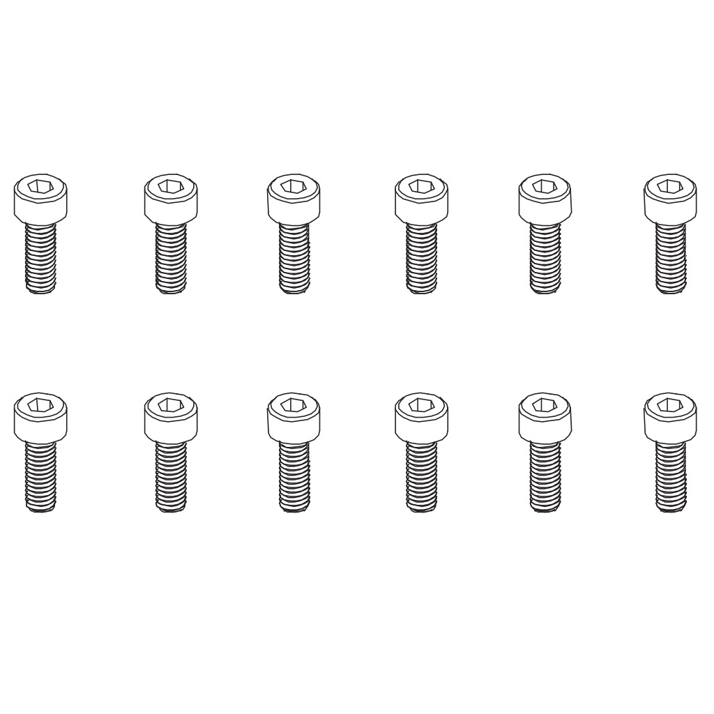 PD Racing Hex Screw HM4*12   12PCS