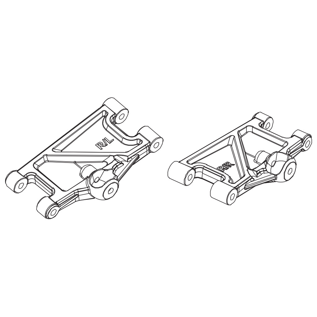 PD Racing Rr. Lower Suspension Arm 2PCS