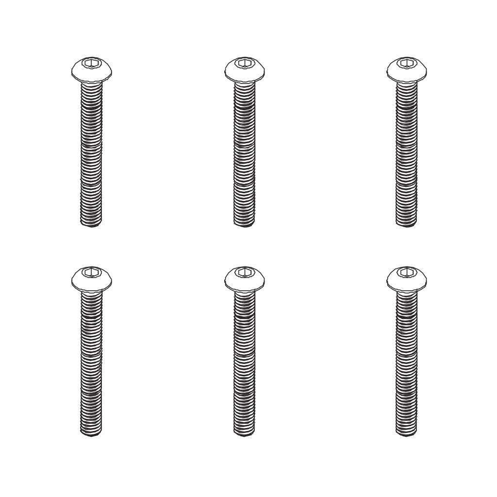 PD Racing B head hex screw HM4*36   6PCS