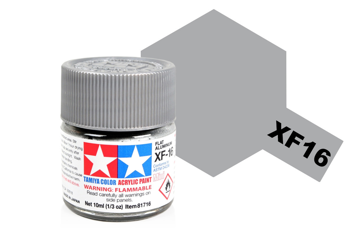 Tamiya Acrylic Mini XF-16 Flat Aluminium
