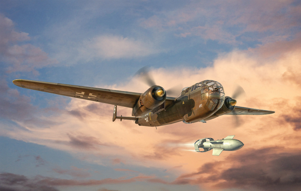 Italeri Dornier Do 217 K-1/K-2 with Fritz X Guided Bombs