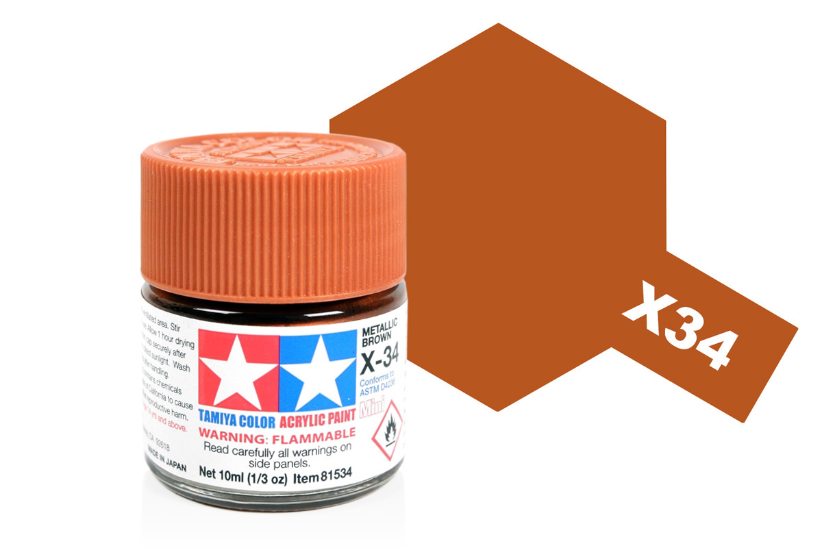 Tamiya Acrylic Mini X-34 Metal Brown