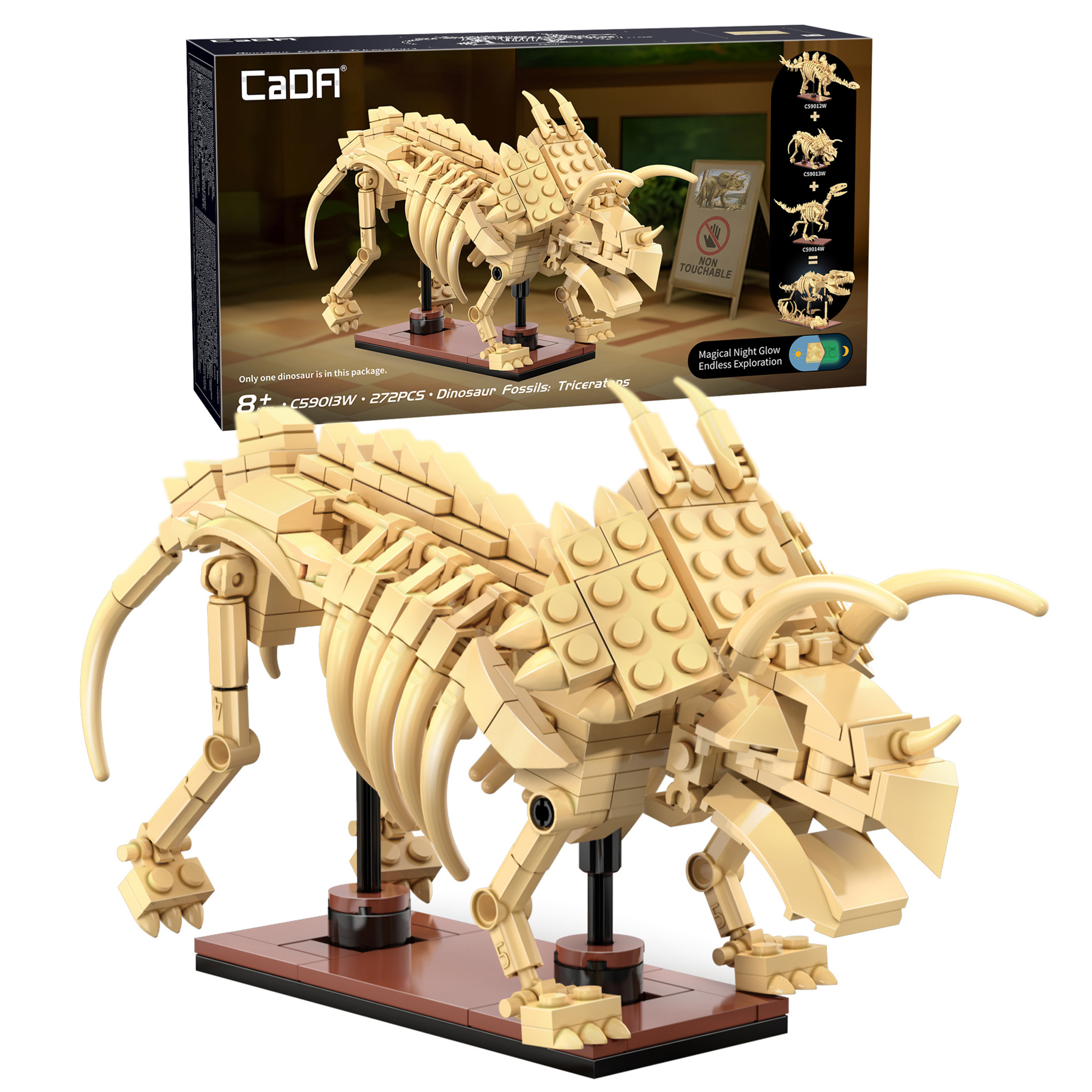 CaDA Dinosaur Fossils: Triceratops - 272 pcs