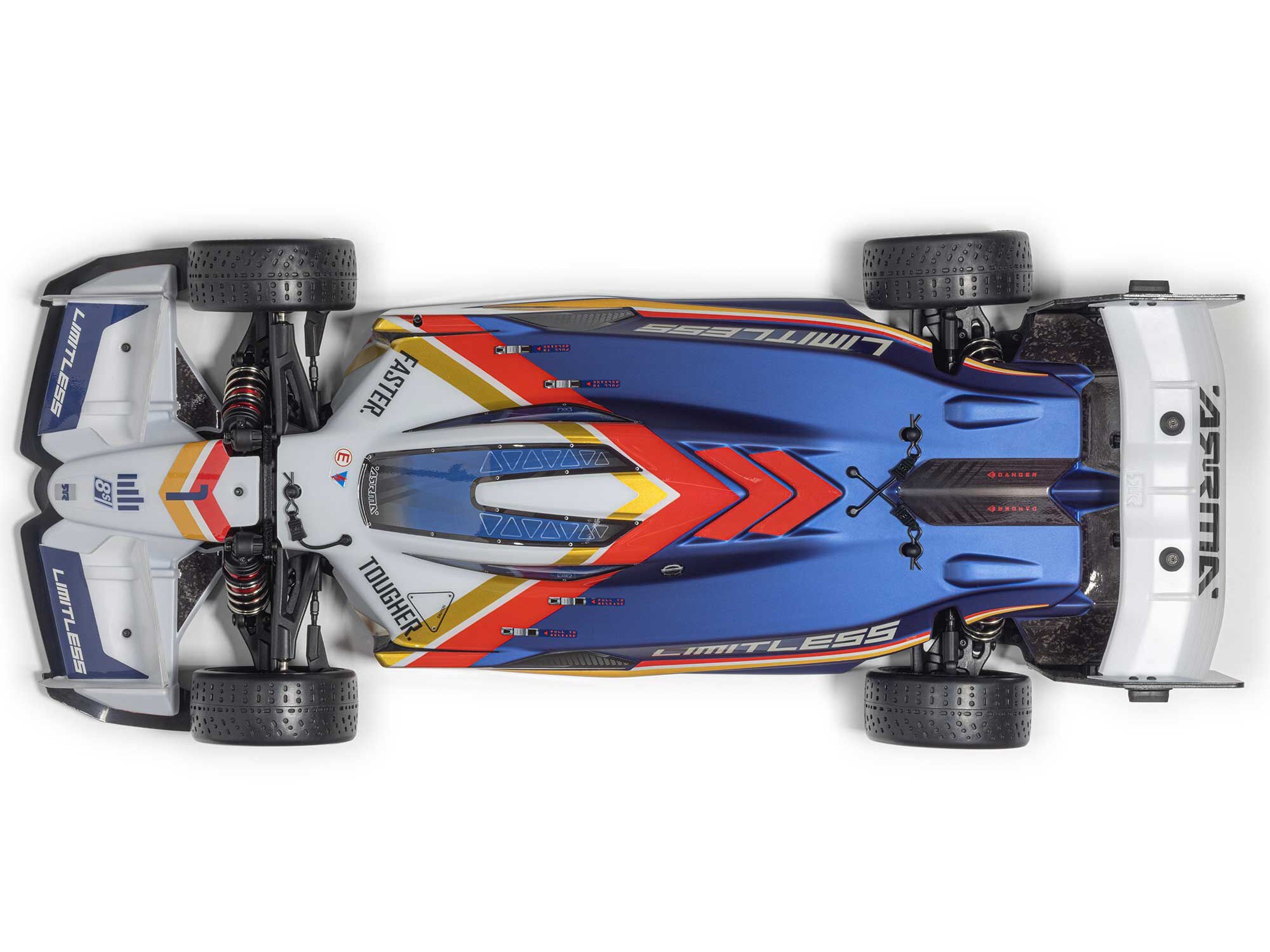 1/7 LIMITLESS 120 8S AVC 4X4 RTR Street Speed, White/Blue-5