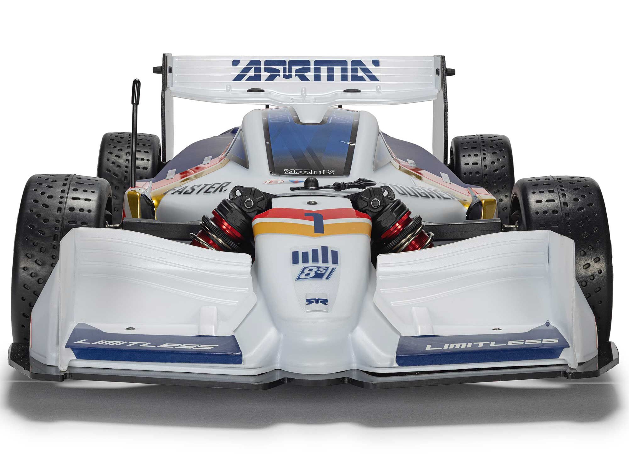 1/7 LIMITLESS 120 8S AVC 4X4 RTR Street Speed, White/Blue-7