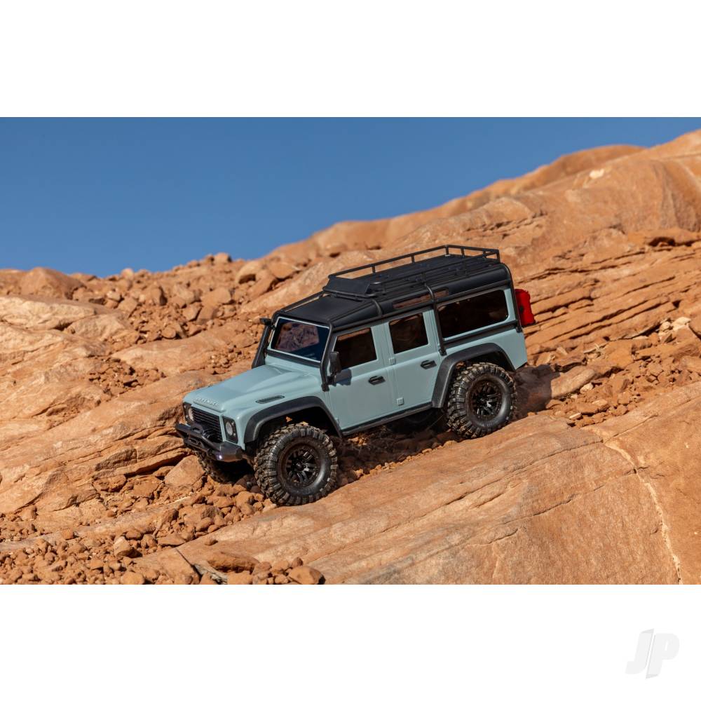 Traxxas TRX-4M Land Rover Defender 1:18 4WD Electric Trail Crawler, Light Blue (+ TQ, ECM-2.5, Titan 87T, 750mAh LiPo, USB Charger, Clipless Body)-12