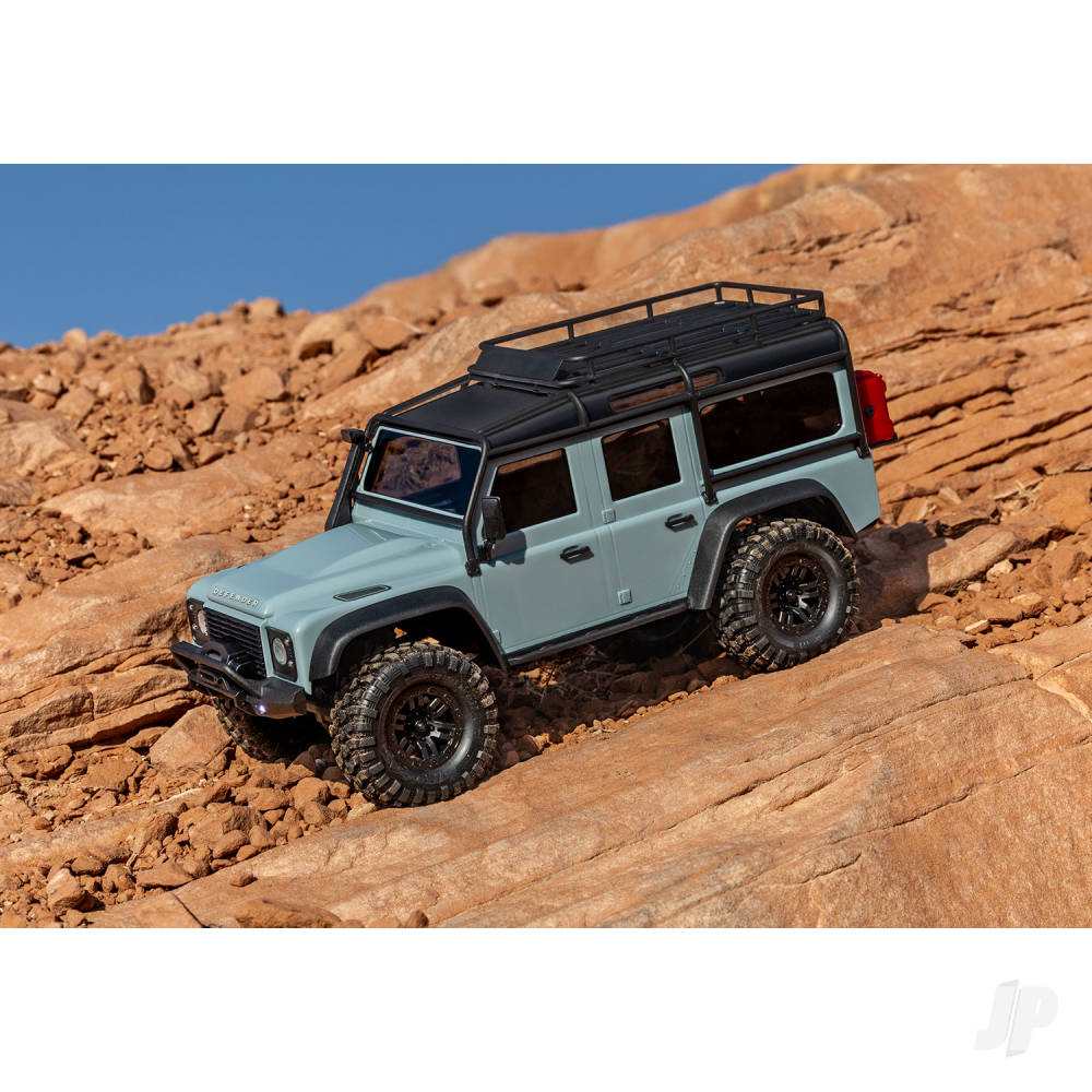 Traxxas TRX-4M Land Rover Defender 1:18 4WD Electric Trail Crawler, Light Blue (+ TQ, ECM-2.5, Titan 87T, 750mAh LiPo, USB Charger, Clipless Body)-14