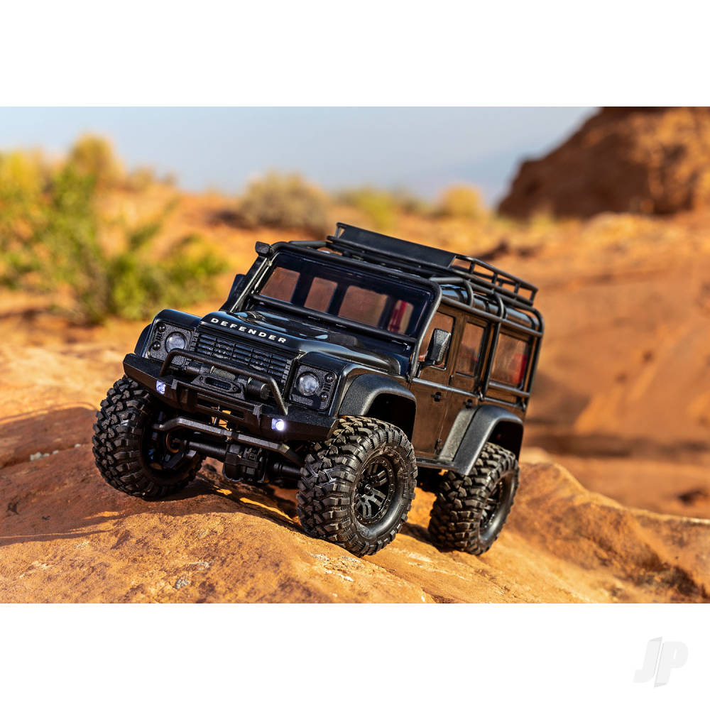Traxxas TRX-4M Land Rover Defender 1:18 4WD Electric Trail Crawler, Black (+ TQ, ECM-2.5, Titan 87T, 750mAh LiPo, USB Charger, Clipless Body)-13