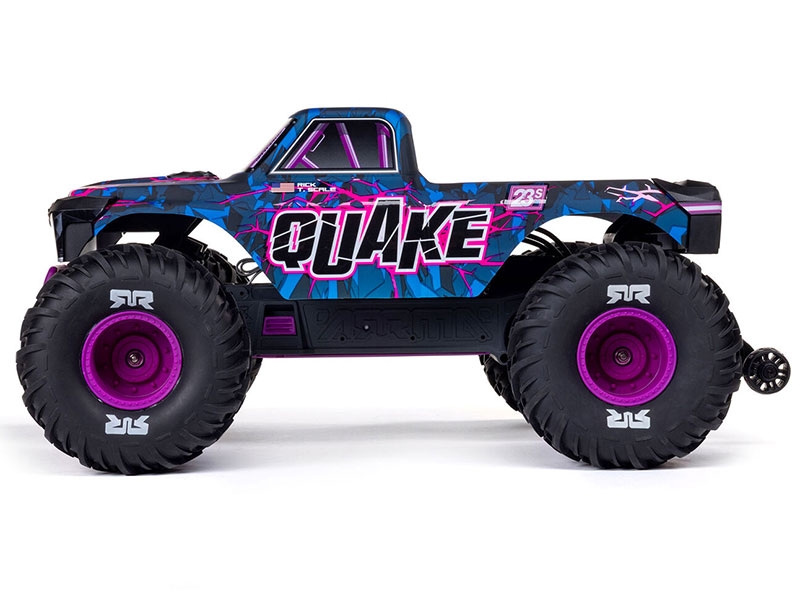 Arrma 1/10 QUAKE 223S DSC 2WD RTR Brushless Monster Truck, Purple-3