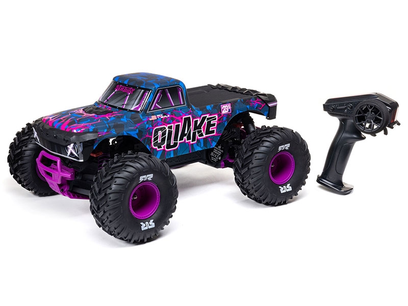 Arrma 1/10 QUAKE 223S DSC 2WD RTR Brushless Monster Truck, Purple-4