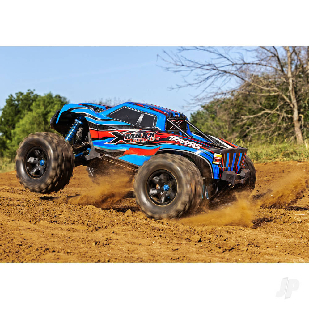 Traxxas X-Maxx Ultimate 1:6 8S 4WD Electric Monster Truck, BlueX (+ TQi 2-ch Link, VXL-8s, Velineon 1200XL, TSM)-5