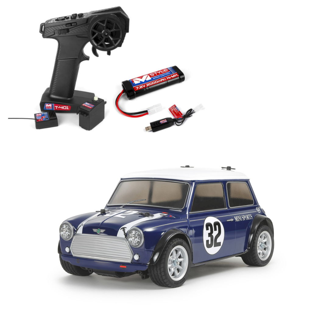 Tamiya Mini Cooper Racing (MB-01) + RC Equipment Bundle | Voltage
